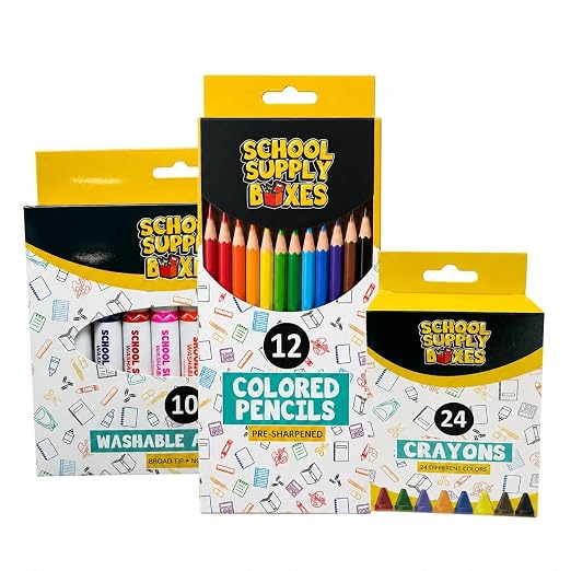 School Supply Boxes | Elementary School Essentials Bundle | | Includes Binders - Image 7