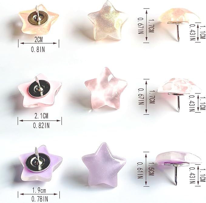 25 Pcs Star Push Pins, Thumb Tacks - Image 6
