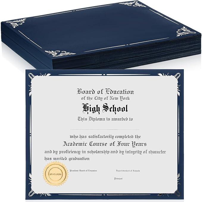 Fainne 50 Pcs Single Sided Certificate Holder Diploma Covers by Fainne