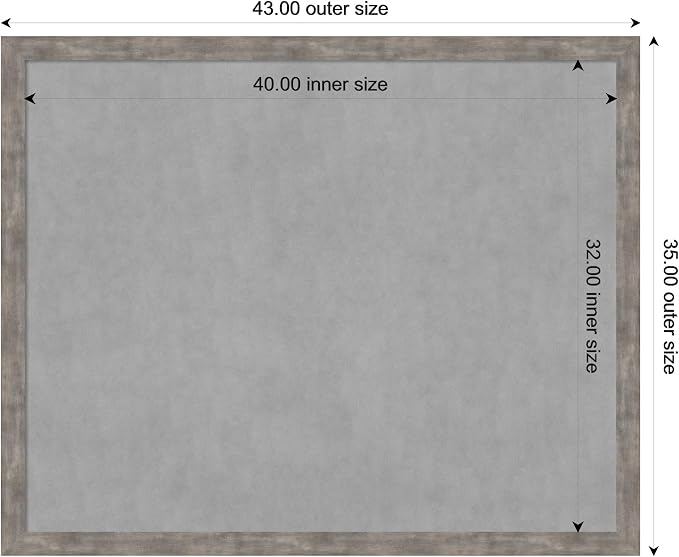 Amanti Art Silver Framed Magnetic Board 35x43 X-Large Vision Board - Image 4