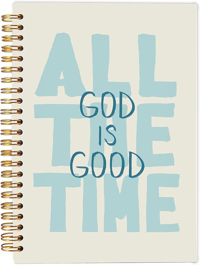 Ecezatik Blue Christian Notebook Journal, God Is Good All the Time Bible by Ecezatik