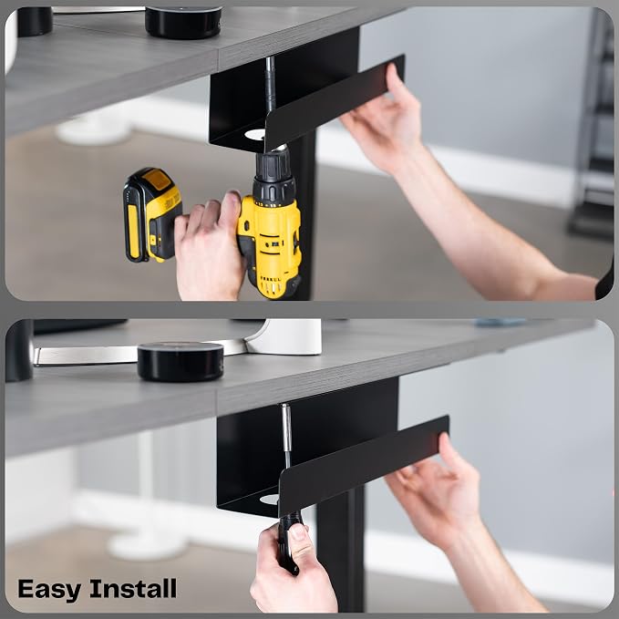 VIVO Under Desk 17 inch Cable Management Tray, Power Strip Holder, Cord - Image 8
