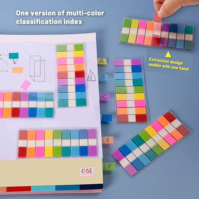 Golcellia 1440 Pieces, Transparent Sticky Notes, Page Markers, Book Tabs - Image 6