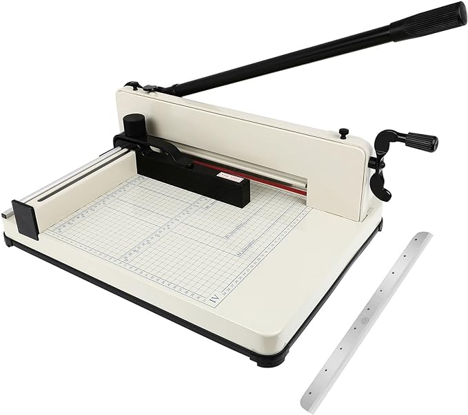 Heavy Duty Paper Cutter,17 Inch Guillotine Paper Cutter, One Replacement Blade for Free Cortadora de Papel 500 Sheets Papers, Paper Scrap Slicer Trimmer for Cardstock Cards Office Home School-DeskLoop Office