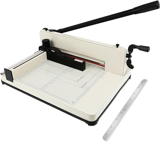 Heavy Duty Paper Cutter,17 Inch Guillotine Paper Cutter, One Replacement Blade for Free Cortadora de Papel 500 Sheets Papers, Paper Scrap Slicer Trimmer for Cardstock Cards Office Home School-DeskLoop Office