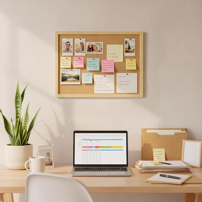 2 Pcs Cork Board, 17.7''x13.3'' Bulletin Board, Wooden Framed Corkboards - Image 8