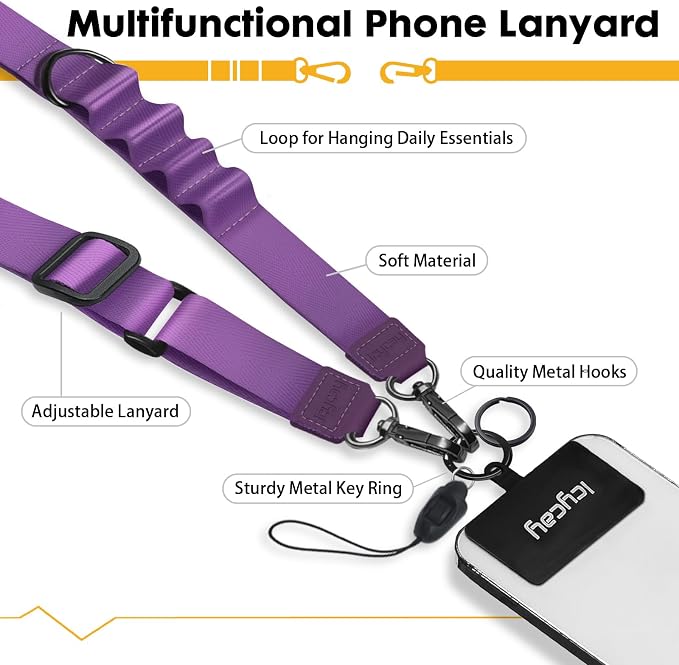 Icycay Phone Lanyard Crossbody, Cell Phone Strap - Image 3