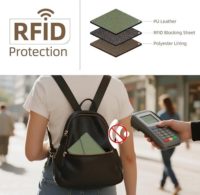 ZOPPEN Mulit-purpose Rfid Blocking Passport Holder Travel Wallet Passport and - Image 5