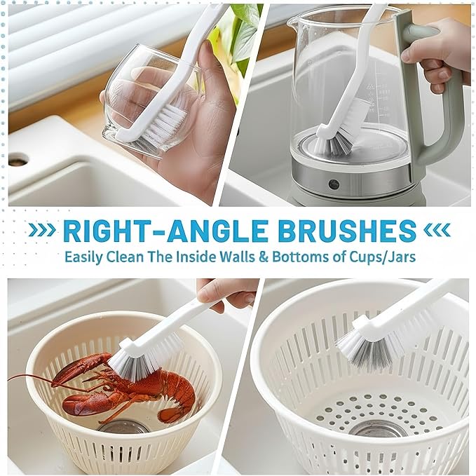 23Pcs Crevice Cleaning Brush Set, Hard Bristle Scrub Brushes Tools - Image 4
