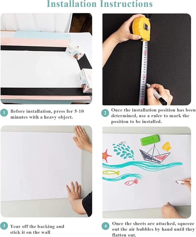 Magnetic Wall Decal Whiteboard: 24” x 39” Vertical Peel & Stick Dry Erase Board - Image 5