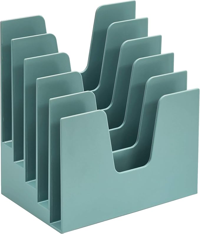 Acrimet 5 Section Incline File Sorter Organizer, Desktop Mail Holder, by Organizingyourlife