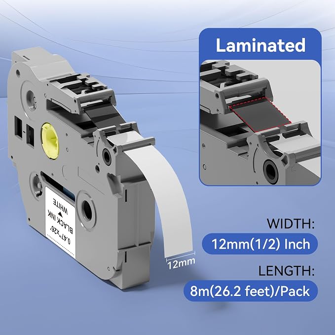 10pack TZe231 Replacement for Brother Label Maker Tape TZe TZ Tape 12mm 0.47 - Image 2