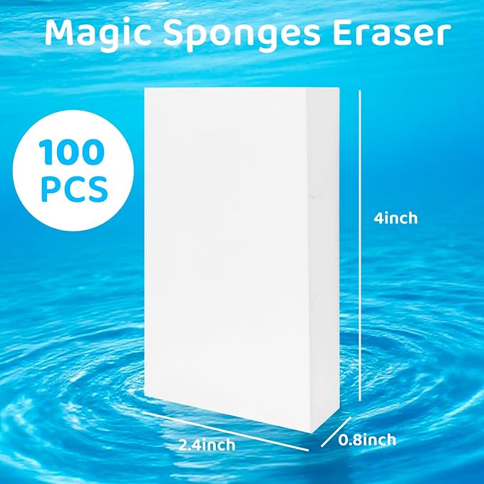 100 Pack Magic Sponges Cleaning Erasers, Long-Lasting Melamine Foam - Image 7