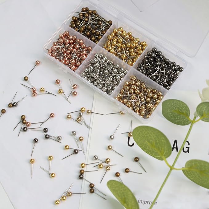 480 Pieces Map Push Pins, Small Round Head Marking Pins, Round Head Push Pin - Image 4