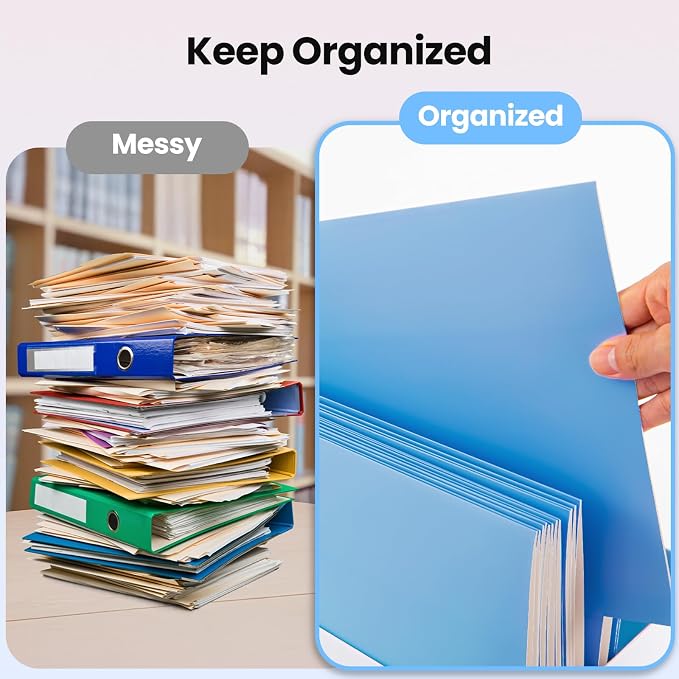 BIBRADAA® 50 Packs Blue Folders - Image 3