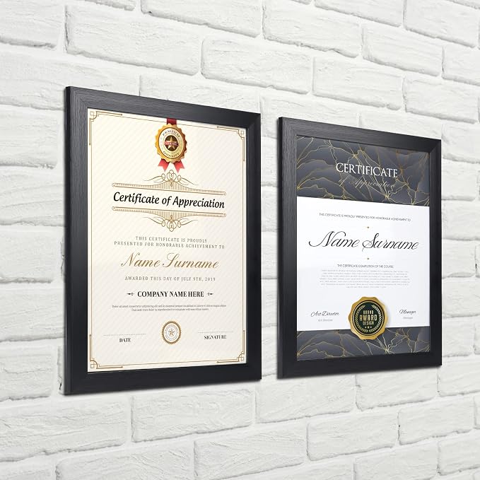 Giftgarden Black 8.5x11 Picture Frame Set of 12, Wall or Tabletop Display - Image 2