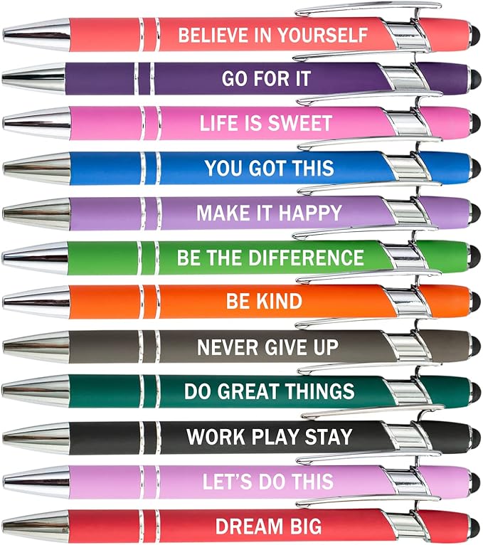 PASISIBICK 12 Pieces Motivational Inspirational Quotes Snarky Screen Touch - Image 6