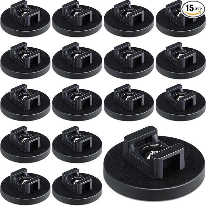 Yookeer Magnetic Zip Tie Mount Base Black Magnetic Cable Clips Wire Holder by Yookeer