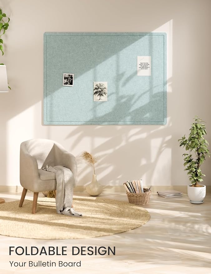 Fluxynara Large Bulletin Board, 47.2" x 35.4" Cork Board Alternative - Image 6