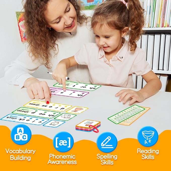 Kasfalci Blends & Digraphs Cards, Phonics Games, Speech Therapy Toys - Image 5