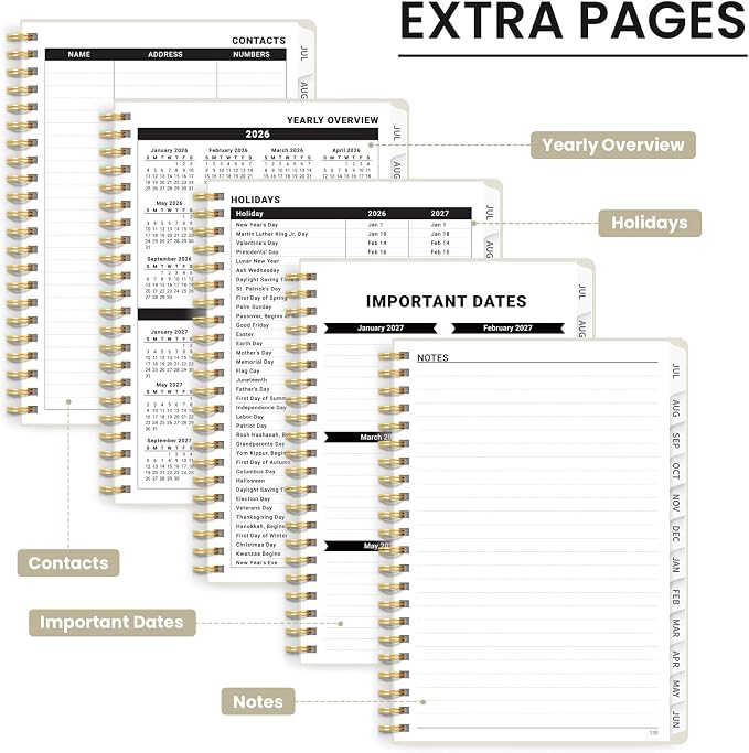 Planner 2026-2027 for Women & Men, Academic Monthly and Weekly Calendar Planner - Image 5