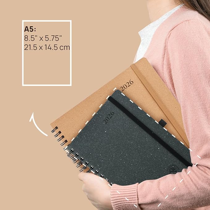 POPRUN 2027 Daily Planner One Page Per Day, Recycled Paper Planner - Image 2