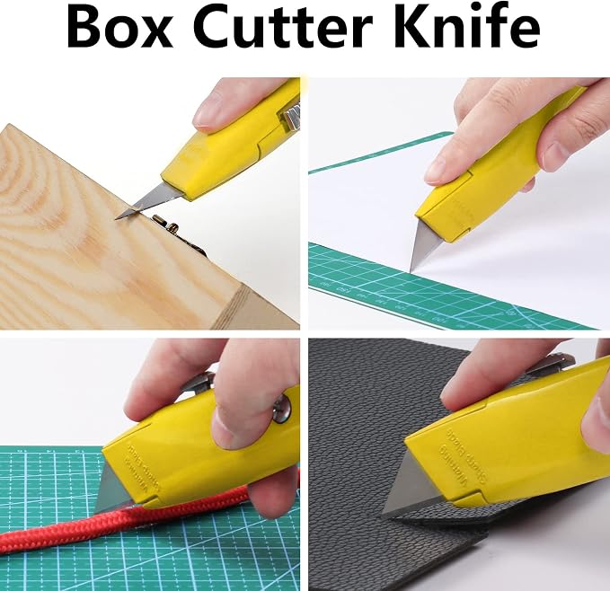 DIYSELF 2Pack Utility Knife Box Cutter Retractable Blade Heavy Duty PVC Pipe - Image 2