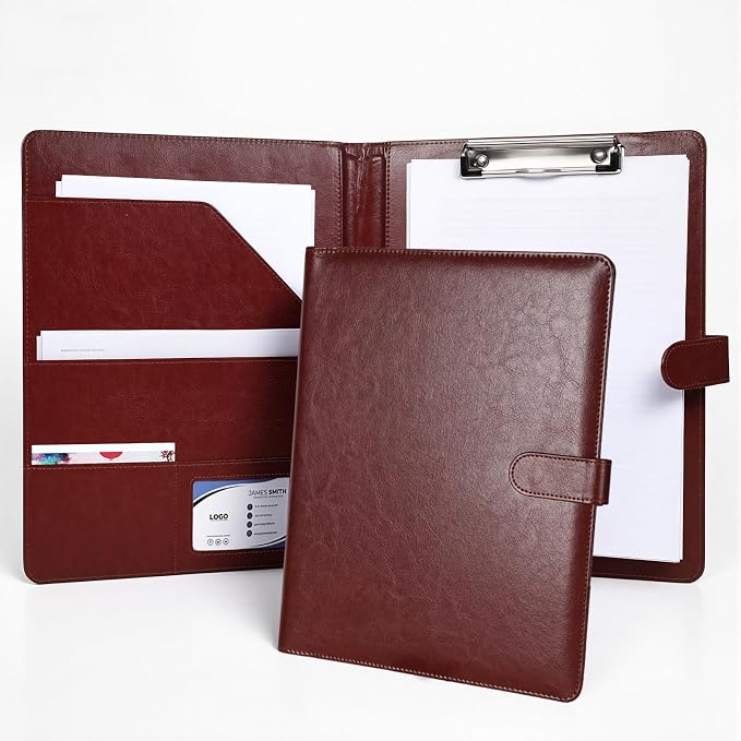 Professional Padfolio with Clipboard, Faux Leather Portfolio Folder Binder by Unknown