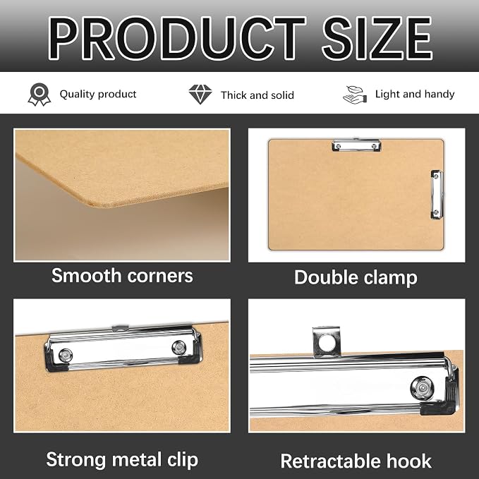 6 PCS Extra Large 11x17 Clipboard, Wood Cleats - Image 3