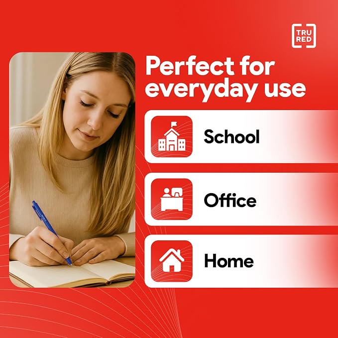 Staples TRU RED Retractable Gel Pens, Medium Point 0.7mm, 12 Pack - Image 7