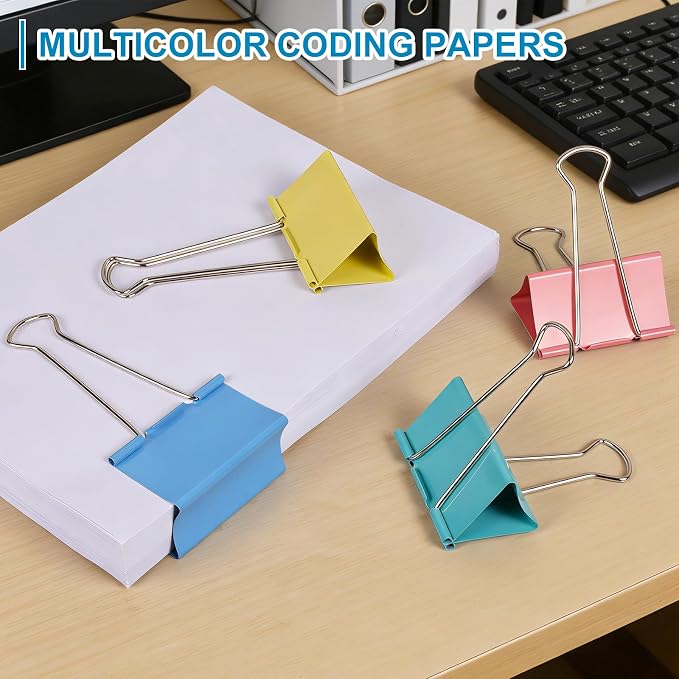Ufmarine Jumbo Binder Clips 3 inch, Extra Large Binder Clips Giant - Image 3