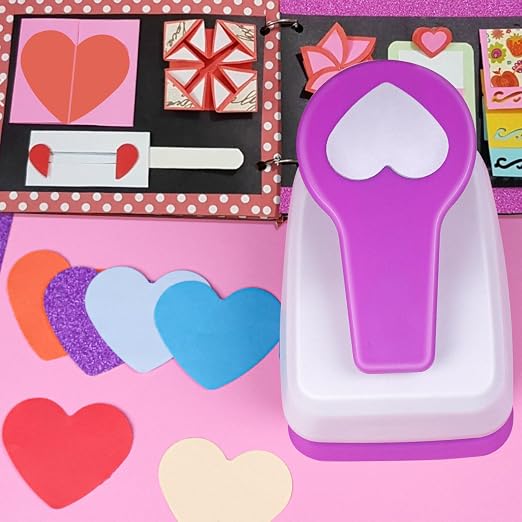 Heart Paper Punch, Paper Punch for Crafting, 2 inch Heart Hole Punches - Image 3