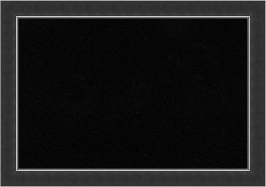 Amanti Art Black Cork Board for Wall, 19x27 Vision Board with Black Wood Frame, Medium Corkboard Office Decor for Home Organization, Modern Corkboard Pinboard to Display Items for Home Organization-DeskLoop Office