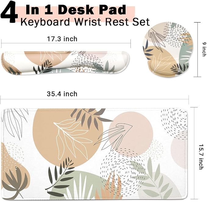 4-in-1 Gaming Mouse Pad Wrist Support Set，Desk Pad + Mouse Pad - Image 2