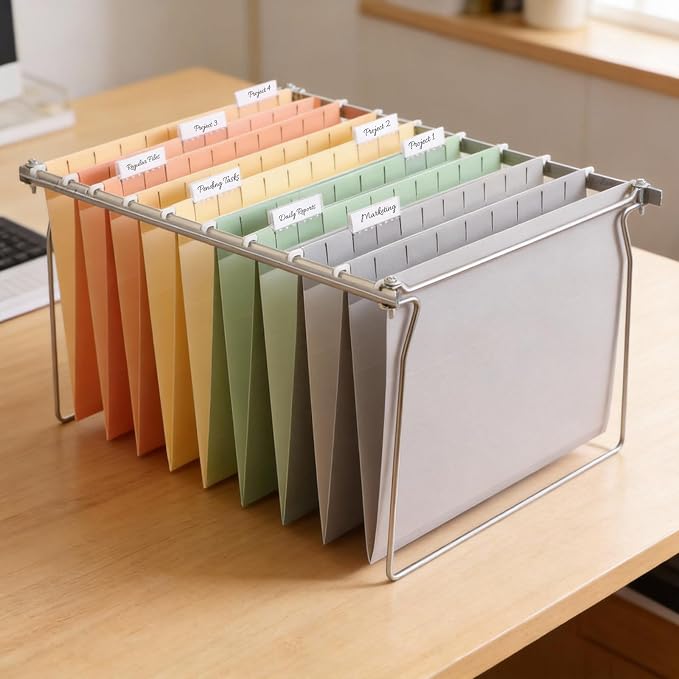 SUNEE Hanging File Folders, 6 Pack Letter Size Hanging File Folders - Image 6