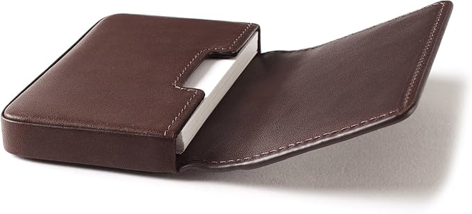 Leatherology Premium Mahogany Business Card Case, Magnetic Closure ID Holder - Image 2