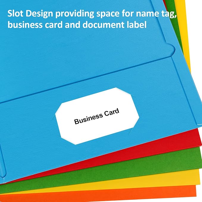 HABGP Two Pocket Folders, 100 Pack 2 Pocket Folders Fit Letter Size Paper - Image 3