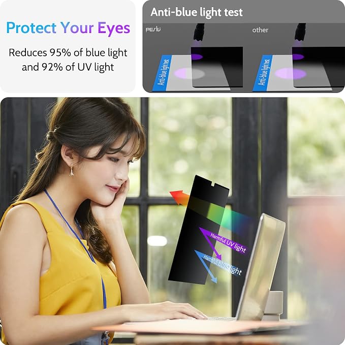 Peslv Magnetic Privacy Screen for Macbook Air 13.6/13 Inch, Removable Matte - Image 5