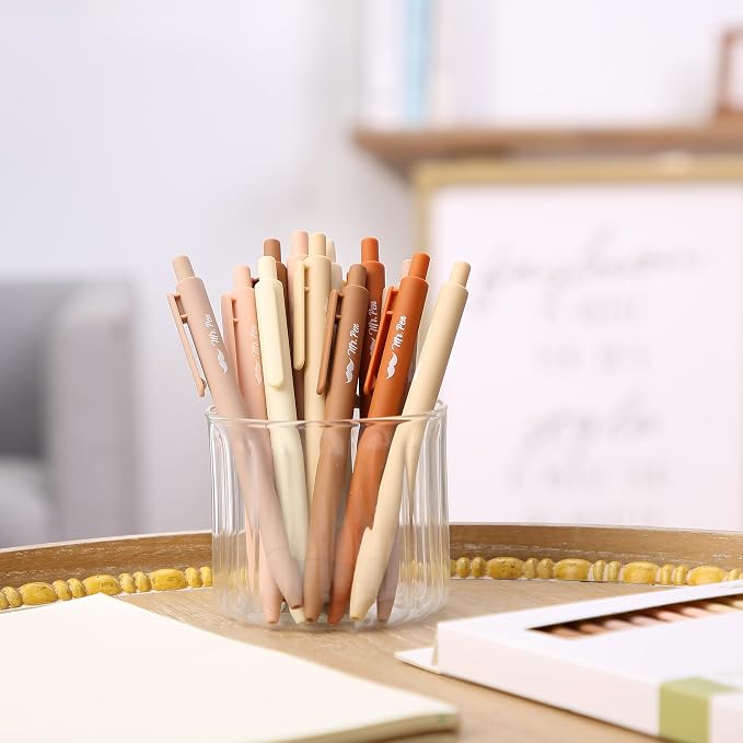 Mr. Pen- Retractable Gel Pens, 12 Pack, Natural Colors Barrels | Fine Point - Image 8