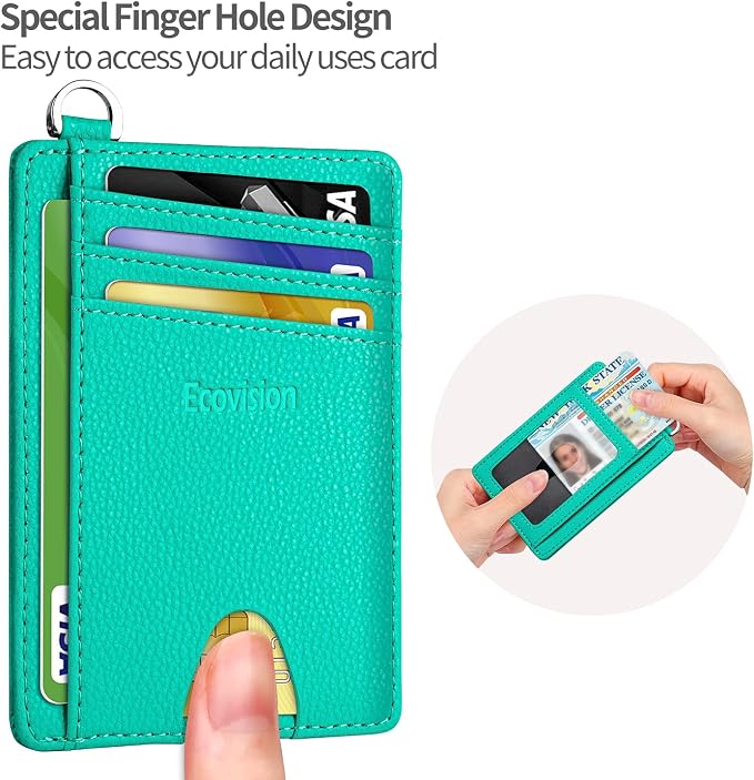 Slim Minimalist Front Pocket Wallet, RFID Blocking Credit Card Holder Wallet - Image 6