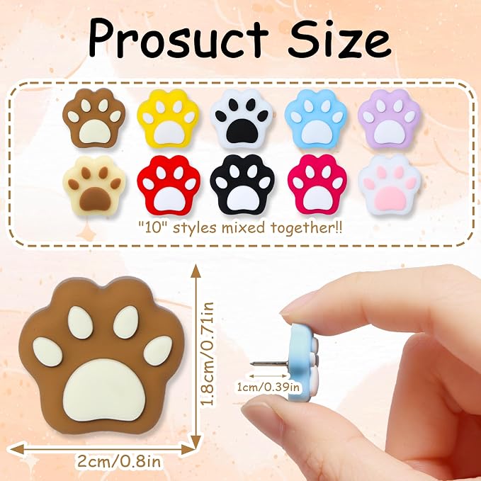 Decorative Cute Push Pins for Bulletin Board, Thumb Tacks, Cork Board Desk Wall - Image 2