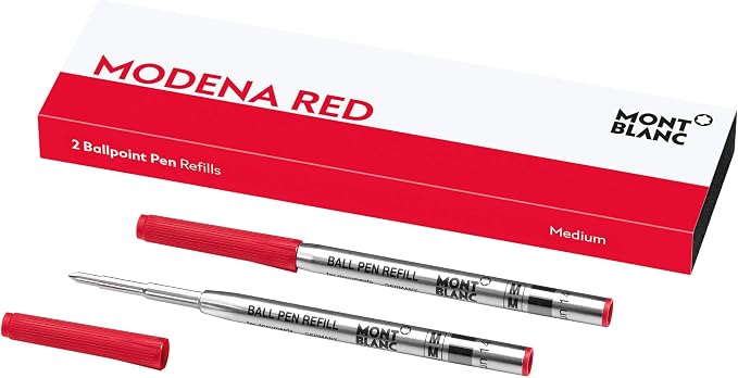 Montblanc Ballpoint Pen Refills Modena Red 124516 – Refill Cartridges by Unknown