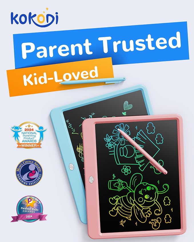 KOKODI LCD Writing Tablet, 12 Inch Colorful Toddler Doodle Board Drawing Tablet - Image 2