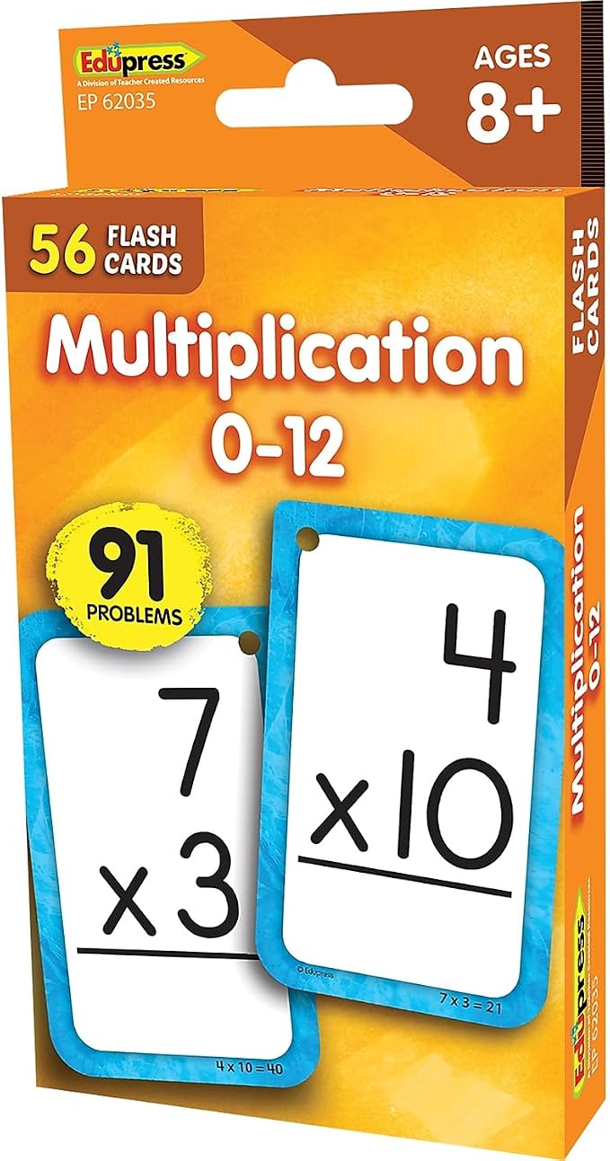 Teacher Created Resources Multiplication 0–12 Flash Cards by TeacherCreatedResourcesOS