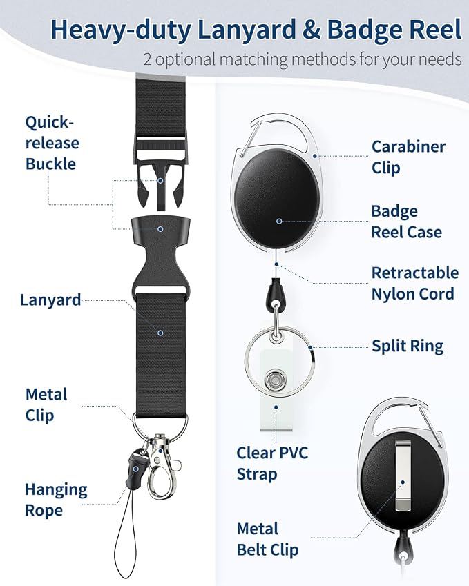 Uniclife Sliding Badge Holder Vertical Plastic Case - Image 5