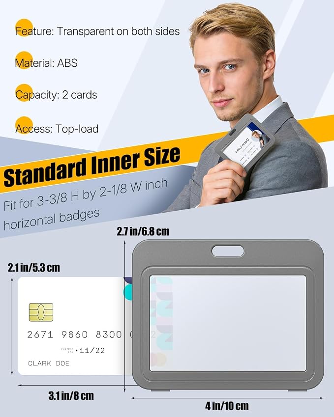 Uniclife 3 Pack ID Badge Holder - Image 7