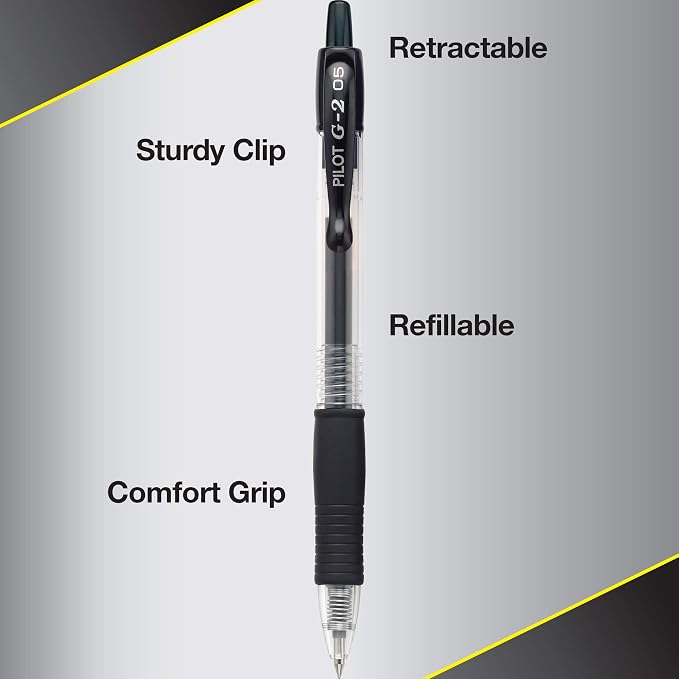 PILOT G2 Premium Refillable and Retractable Rolling Ball Colored Gel Pens - Image 2