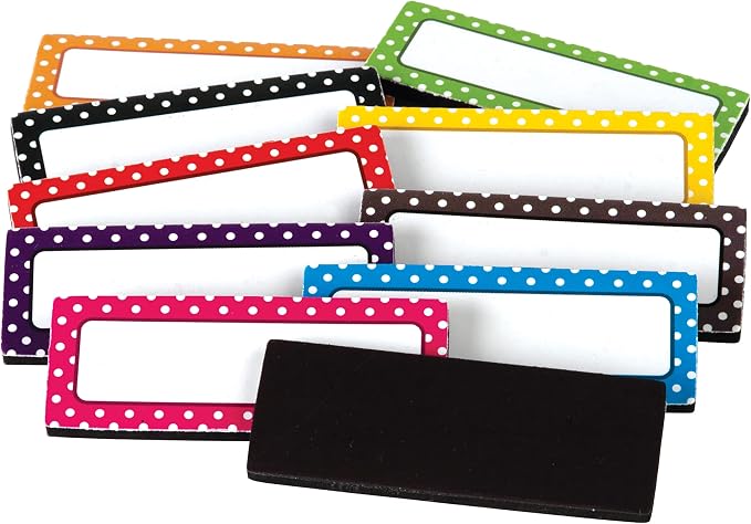 Teacher Created Resources Polka Dots Magnetic Labels by TeacherCreatedResourcesOS