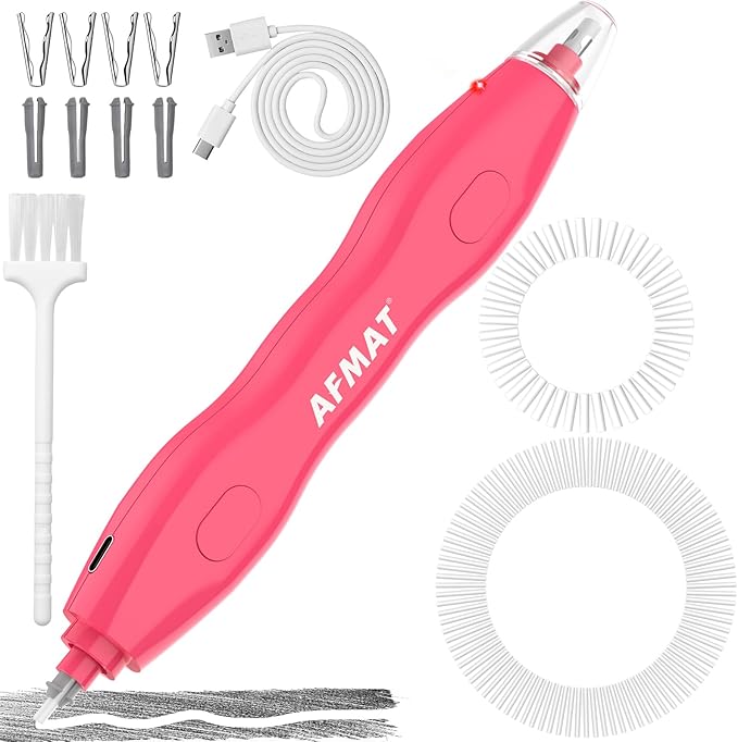 AFMAT Electric Eraser with 140 Eraser Refills, Rechargeable Pencil Erasers by AFMAT