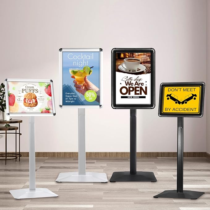 STANDNEE Heavy-duty Poster Stand Holder 11"x 17" Pedestal Floor Standing Sign - Image 2
